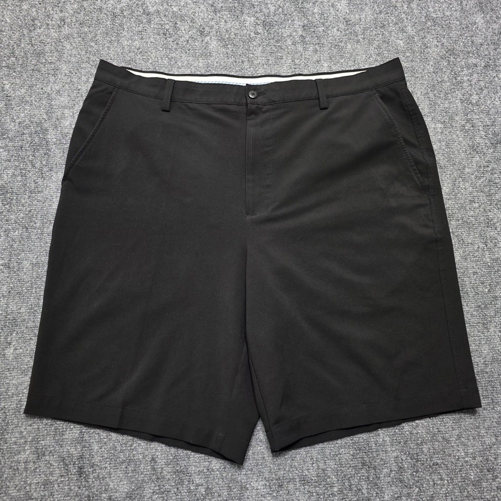 FootJoy Men's Black Performance Golf Shorts Size 40 Flat Front Stretch FJ Logo